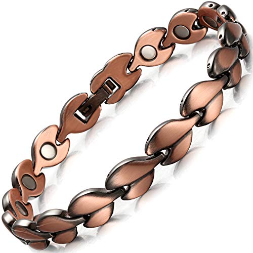 Rainso Mens Womens Magnetic Copper Bracelets for Arthritis Wristband Adjustable
