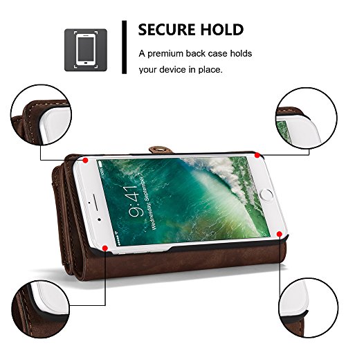 IPhone 5.5 7plus Wallet Case Cover con slot per