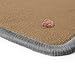 Produktbild Beige-farbene Velours Fußmatten mit Gummigranulat-Rücken, Randfarbe Silbergrau OFM-Q308_R502_00525