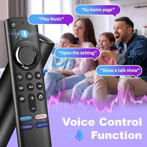 Ersatz-Sprachfernbedienung (3 Gen) Kompatibel mit TV (2 und 3 Gen), TV (4K, 4K Max, Lite, HD), TV Cube(2nd und 3rd Gen), mit Bluetooth und 4 Abkürzungsschlüssel