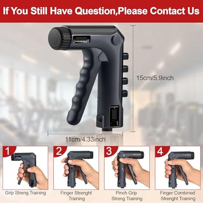 Adjustable Grip Strengthener with 2 in 1 Finger Exerciser Forearm Strengthener 3D Printed stress Relief Ball Hand Grips Strengthener Kit - (5 Pack)