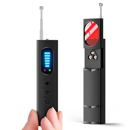 Hidden Camera & GPS Tracker Detector, Portable RF Signal Scanner, Wireless Anti-Spy Finder with 5 Modes for Travel, Car, Office, Hotel, Bathroom