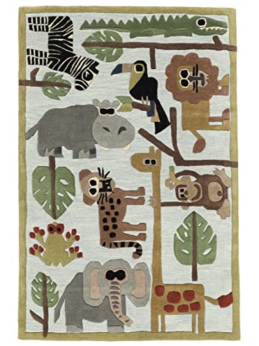 RugVista, Zoo Handtufted, Kinderzimmer Teppich, 120 x 180 cm, Kinderteppich für Kinder,...