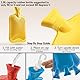 Wärmflasche Ohne Bezug, 2er und 3er Pack Wärmflaschen Groß 1.8L Gummi, Hot Water Bottle Robust und Langlebig aus Naturkautschuk, Bettflasche für Kinder und Erwachsene (Blau/Rot/Gelb, 3 pack)