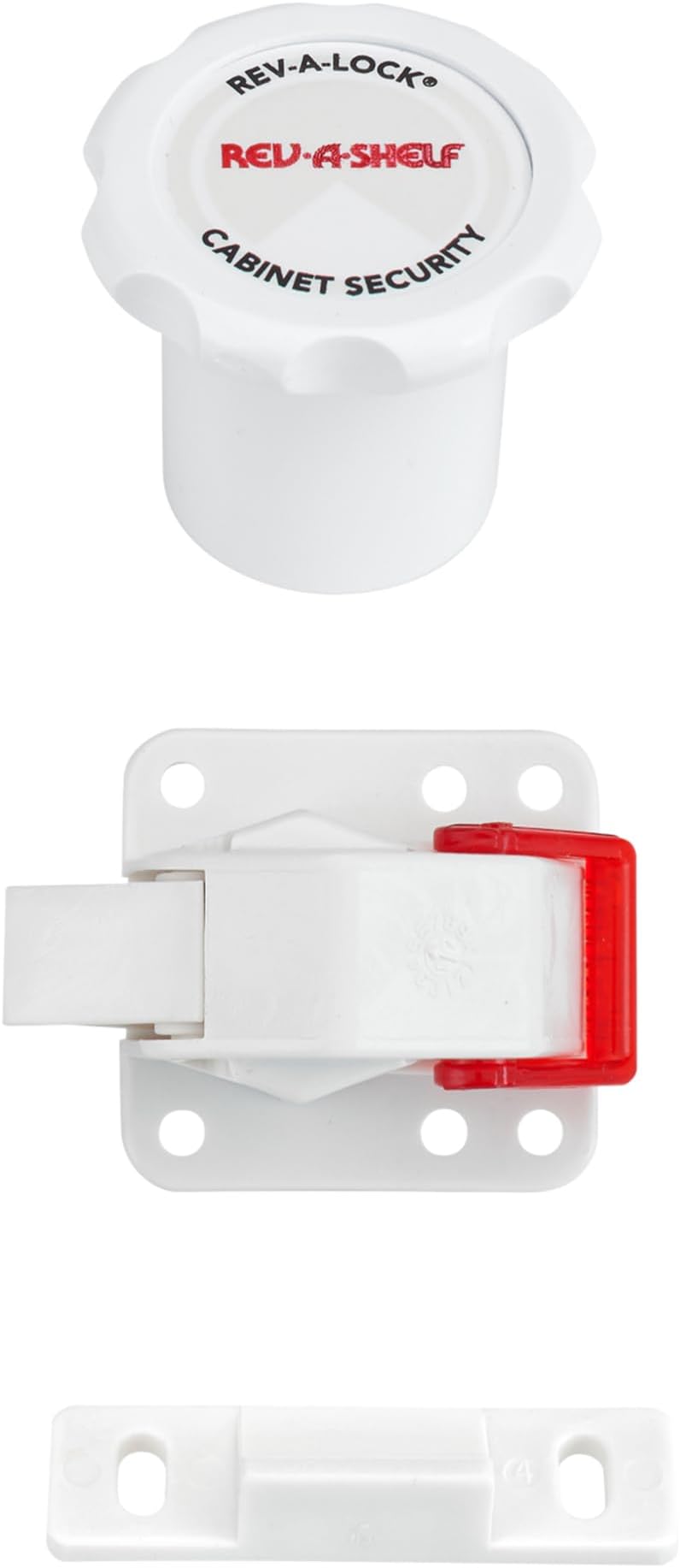 Rev-A-Shelf Rev-A-Lock Cabinet Security System Set, White