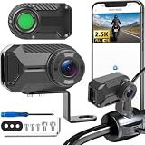Motorcycle Dash Cam 1080P HD WiFi Mini Screenless Motorbike Driving Recorder, IP66 Waterproof Front...
