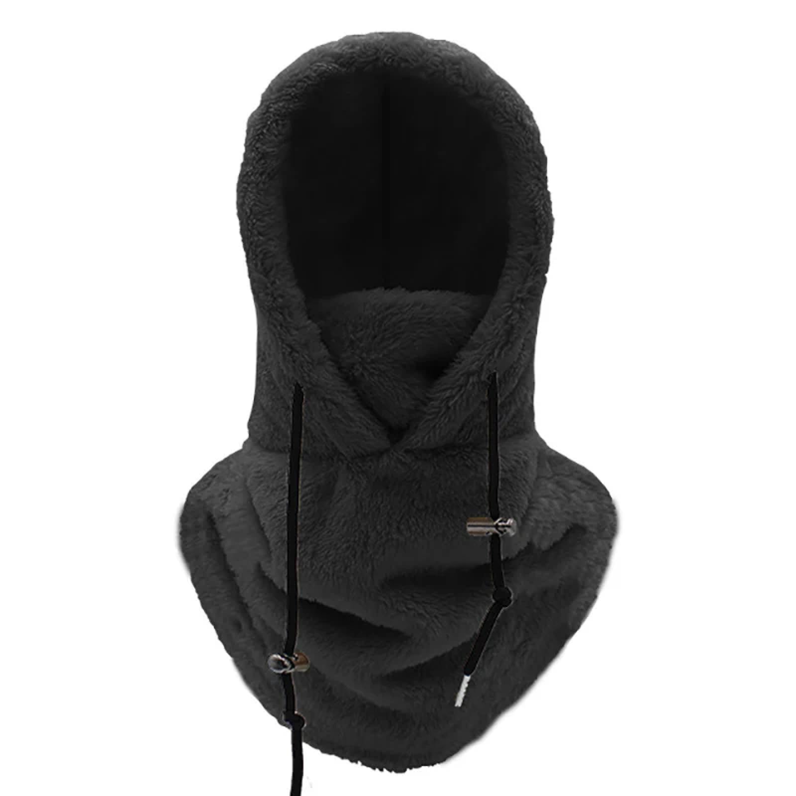 Gorros De Punto para Sombrero Tejido Beanie Gorro De Felpa Engrosar Gorros Bufanda para El Cuello Mascarilla Deportes Al Aire Libre Ajustable A Prueba De Viento Cálido