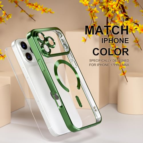 Image of Misea Magnetic for iPhone 17 Pro Max Case Compatible MagSafe Green