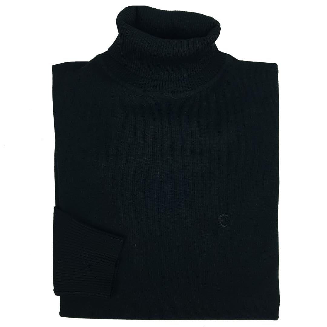 Coveri Maglia Maglione da Uomo Dolcevita a Collo Alto Rasato Tinta Unita M L XL XXL 3XL