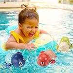TOHIBEE Bath Toys, 3 Pack Cute Swimming Turtle Bath Toys for Toddlers 1-3, Floating Wind Up Toys for 1 Year Old Boy Girl, New Born Baby Bathtub Water Toys, Preschool Toddler Pool Toys - Image 3