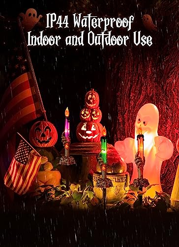 6 Pack Halloween Pathway Lights Lighted Candle Stake for Yard Table Decor  - image 6