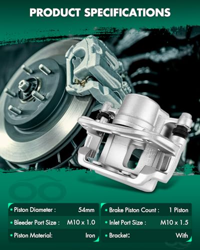 Image of SCITOO Front Right Brake Caliper With Bracket 18B4881 Compatible For Chevrolet Cobalt 2005-2010 For Pontiac G5 2007-2009 For Pontiac Pursuit 2005-2006 For Saturn Ion 2003-2007
