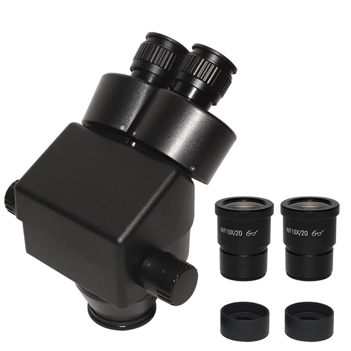 Microscopio 3.5X-90X 7X-45X Microscopio Binocular Simul-Focal 0.5X 2.0X Lente Auxiliar + Zoom Estéreo Microscopio de Laboratorio Accesorios(7X-45X)