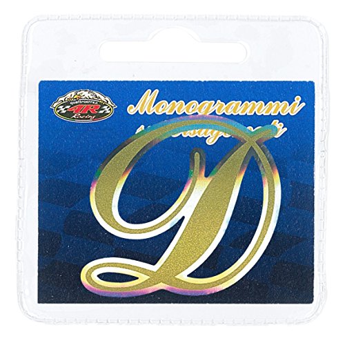Image of Quattroerre Holographic Letter D Sticker, Gold Metal
