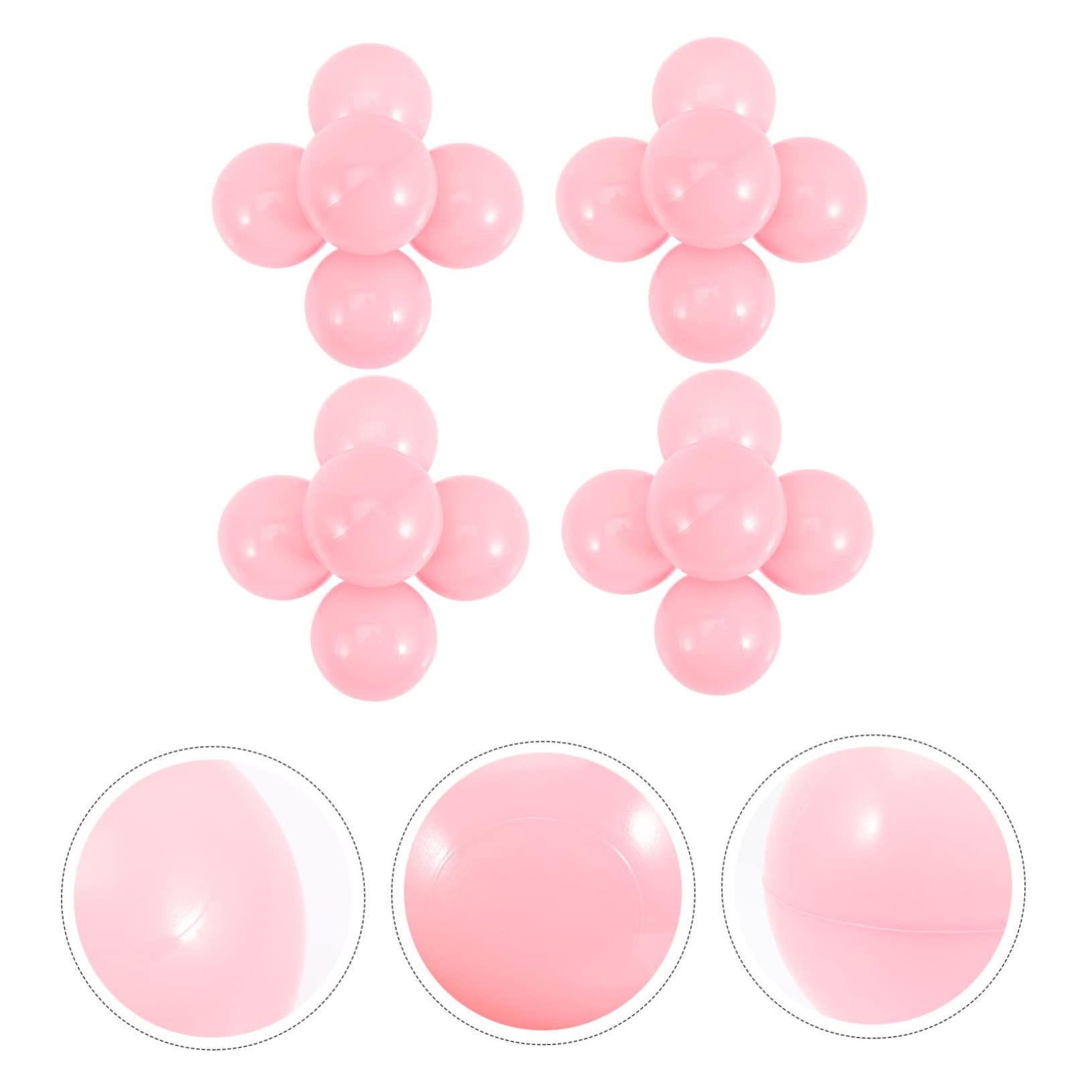 Abaodam 100Pcs Round Shaped Ocean Balls for Crush Balls Playgrounds and Trampolines and Fun Educational for Strength and Coordination