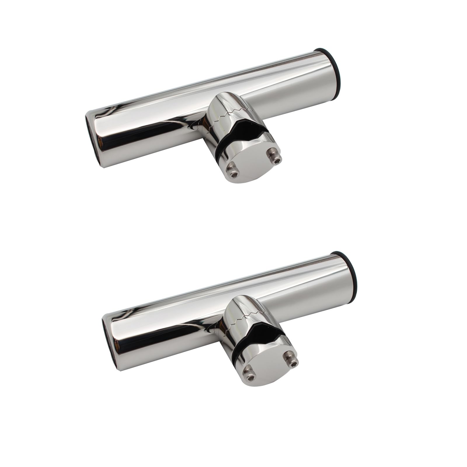 NEWFUN cañeros barco, soporte cañas de pescar, Portacañas marinos de acero inoxidable, clips portacañas marinos para uso en alta mar,cañeros de pesca, guías de 19 mm - 25 mm
