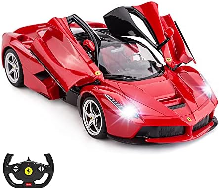 Rastar RC Car | 1/14 Scale Ferrari LaFerrari Radio Remote Control R/C Toy Car Model Vehicle for Boys Kids, Red
