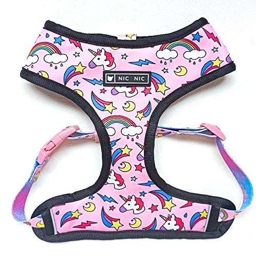 GerRiT 犬用ベスト小型犬用ハーネスハーネス中小型通気性ベストペット用トラクションロープセット-Pink_dog_harness_XL