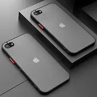 Capa Capinha Preta Translúcida Com Proteção de Câmera Para iPhone 7 Tela de 4.7 Polegadas - (Hard Glass Store)