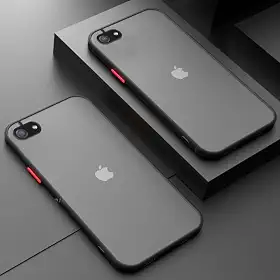 Capa Capinha Preta Translúcida Com Proteção de Câmera Para iPhone 7 Tela de 4.7 Polegadas - (Hard Glass Store)