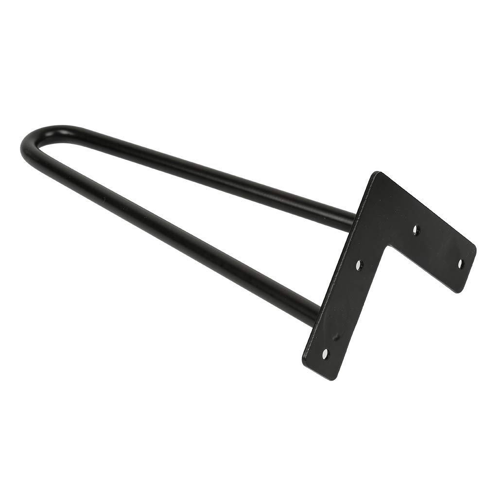 Set van 4 tafelpoten van haarspeld 41 cm, set tafelpoten van spelden, poten voor tafel, stoel, meubels van metaal, doe-het-zelf, industriële salontafelpoten, voor eettafel (zwart, 41 cm x 4 (2