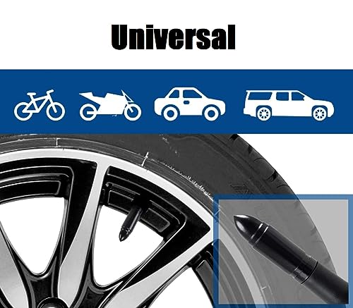 MACHSWON 4 Pack Tire Valve Caps, Bullet Shape Durable Metal Valve Stem Caps Dustproof and Anti-Air Leak, Universal Aluminum Valve Stem Covers Fit for Cars, Trucks, Motorcycles and Bikes (Black) - Image 3