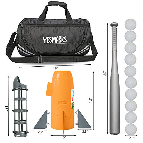 image for YESMARKS Kids Auto Baseball Pitching Machine Outdoor Toy Set - Trainin