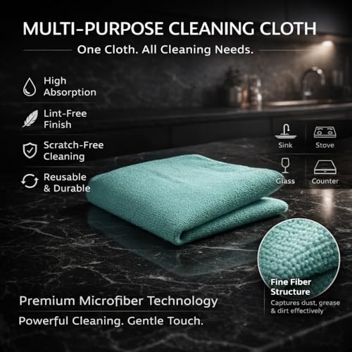 Image of Cutting EDGE 220 GSM Car & Bike Cleaning Combo Set of 3, Microfiber Cloth, Scrub Cloth & Drying Mat, Absorbent, Lint Free & Scratch Free for Car Cleaning (Light Green)