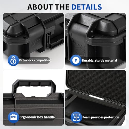 Moubruk Microphone Carrying Storage Hard Case+ Custom Foam（Pre-cut Mic Slot & DIY Foam）| for Mic Audio Gear Mic Bag Microphone Hard Carrying Travel Case by Moubruk - Image 4