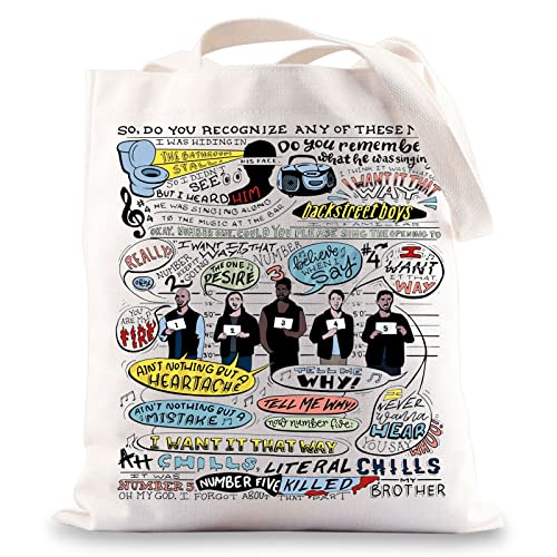 BWWKTOP Brooklyn Comedy TV Show Tote Bag Jack Fans Gifts I Want It That Way Inspired Shoulder Bag Brooklyn Merchandise (12345 TG)