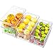 Organisateur Frigo,Boîte de Rangement cuisine transparent,Lot de 6 rangement frigo empilable,SPRIME bac de rangement plastique avec poignée pour réfrigérateur,placards,tiroir,étagères,cosmétiques