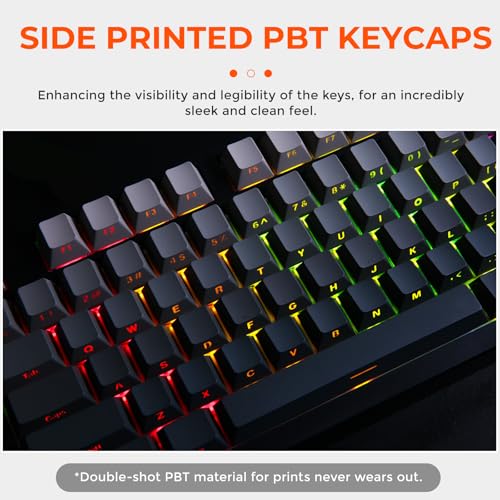DAREU EK75PRO Wireless Gaming Keyboard,75% RGB Hot-Swappable Creamy Mechanical Keyboard with Knob,2.4Ghz/BT5.1/USB-C Connectivity, Gasket Mount,Side Printed PBT Keycaps, Linear Switch for Win/MAC - Image 4