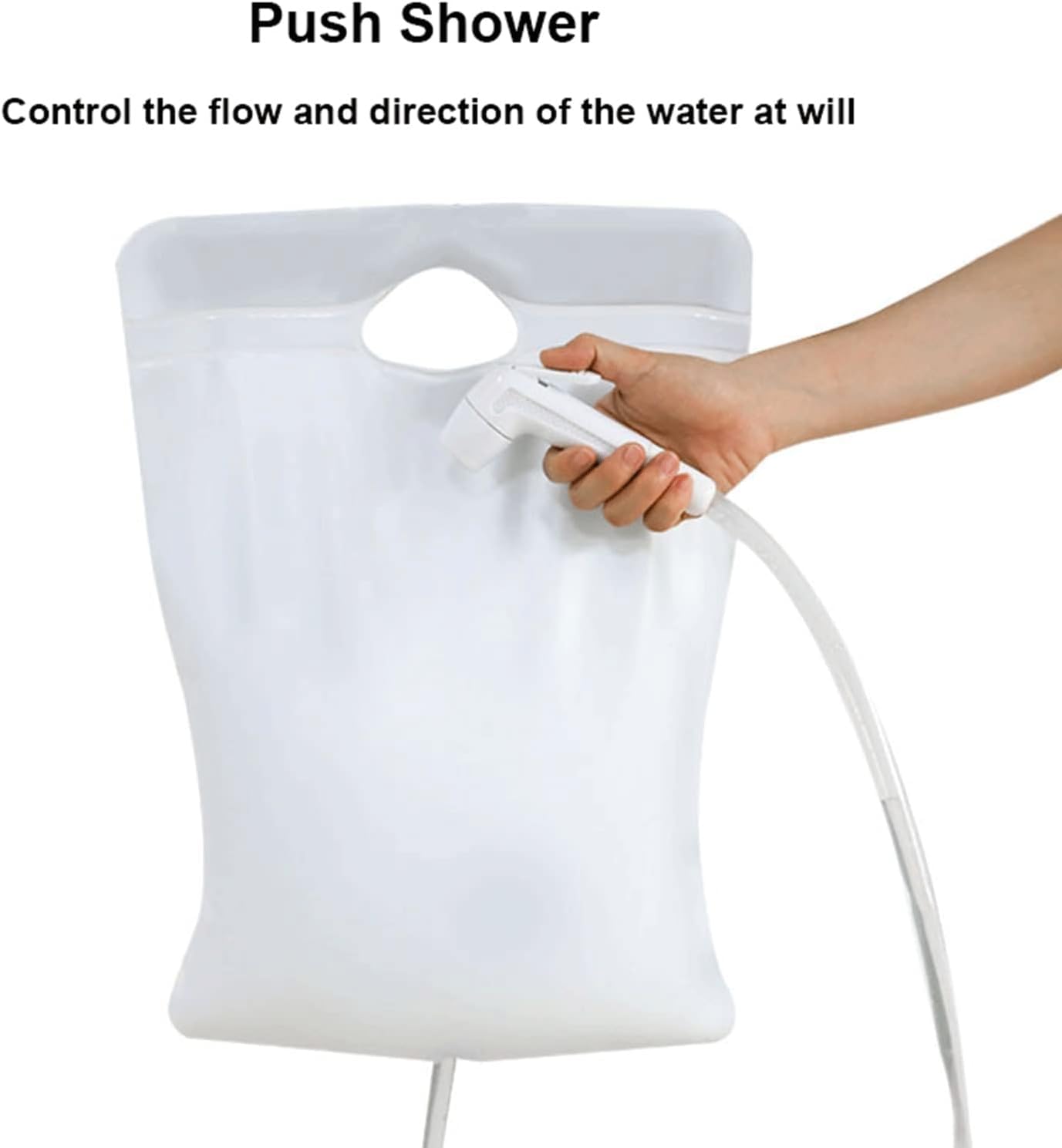 Bolsa de agua portátil para champú, 10 litros, inflable para lavar el cabello, para ancianos, discapacitados, embarazadas, lesionados