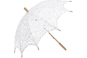 Vintage White Lace Wedding Parasol Umbrella for Photos and Decoration