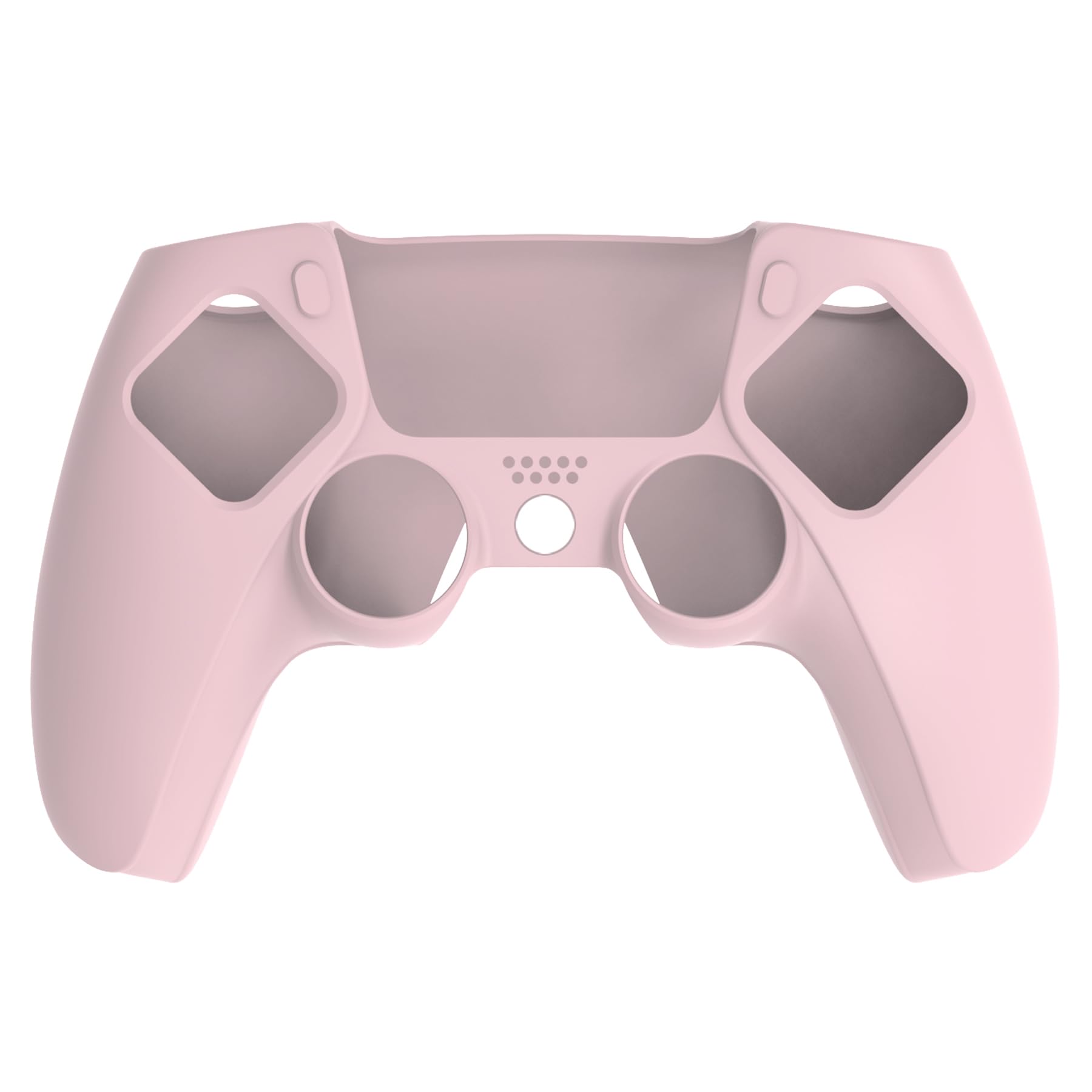 PlayVital Funda de Silicona Acoplable para ps5 Mando - Cubierta Protectora Antideslizante y Suave con 6 Tapas para Pulgar, Grip Mejorado, Compatible con Estación de Carga (Pure Series-Rosa)