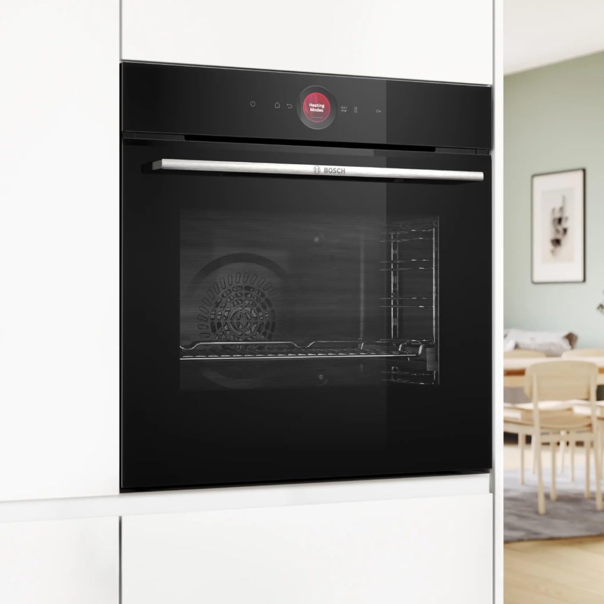 Bosch HBG724AB1 Four série 8 60 cm de large, fonction assiettes, AirFry, assistant de nettoyage à l'eau, noir