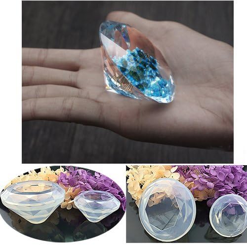 DIY Pendant Resin Jewelry Silicone Mold, Crystal Shape Pack of 2