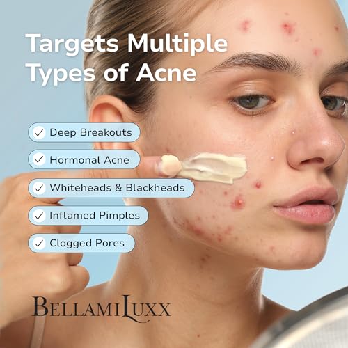 Image of BellamiLuxx Face & Body Acne Treatment Set - Butt Acne Lotion + Cystic Acne Treatment Lotion - Salicylic Acid Acne Care for Deep Breakouts, Butt Bumps & Clogged Pores