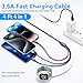 Travel 4 in 1 Multi Charging Cable for Apple Watch, Magnetic Wireless Charger, Braided USB C/Lightning/Micro Port for iWatch Series UItra/SE/10-1/iPhone 16 15 14/Galaxy S23 - 4Ft