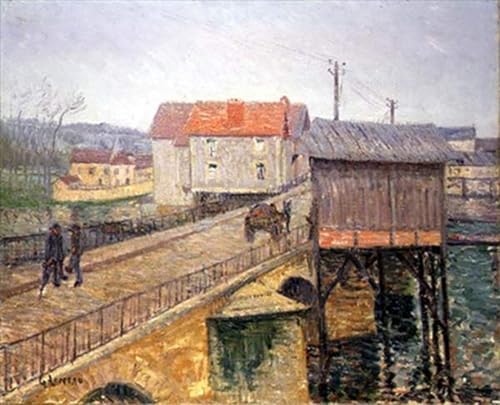 Pintura il ponte a Moret para decoracion de la sala de estar y ambientes luminosos