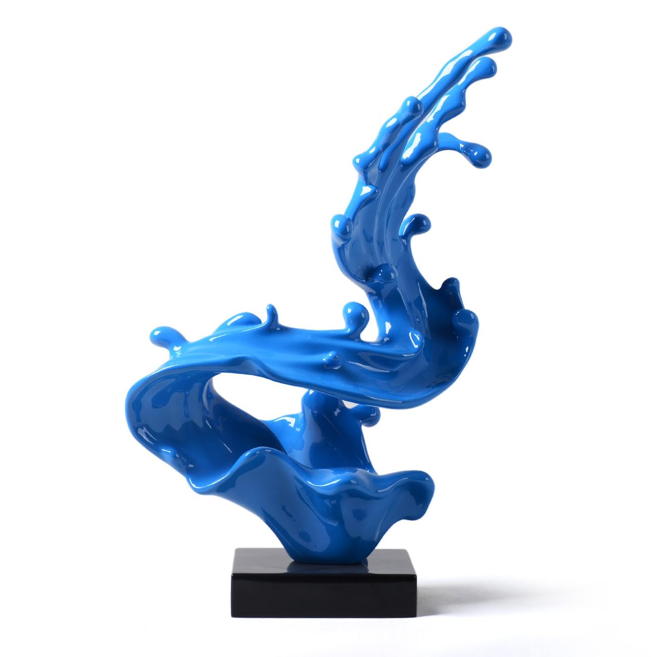 HAUCOZE Modern Sculpture Decor Abstract Statue Figurine Sea Wave Arts Gifts Polyresin Crafts 16.0 inch