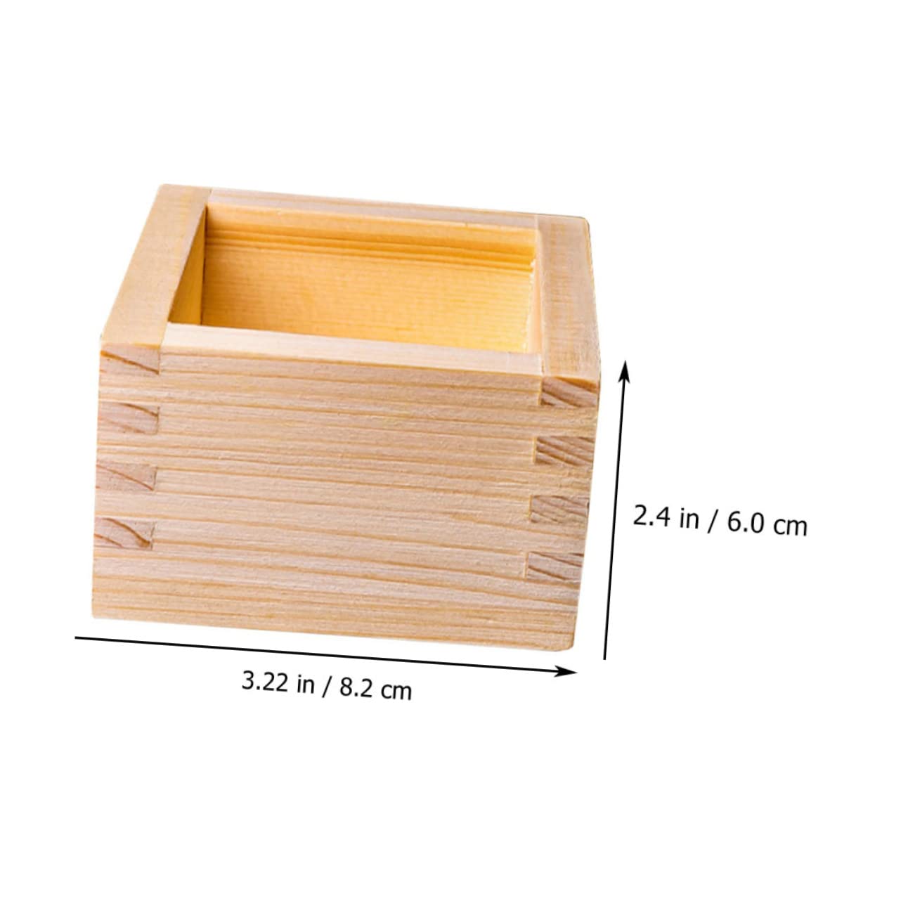 ABOOFAN 1Pc Wooden Sake Cup with Square Storage Holder Traditional Sake Utensils Creative Display for Home Special Occasions
