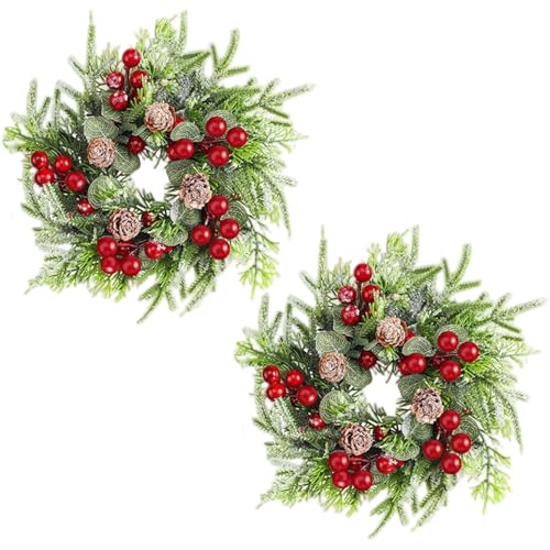 Couronne de bougies de Noël artificielle réutilisable pour table propre - 2