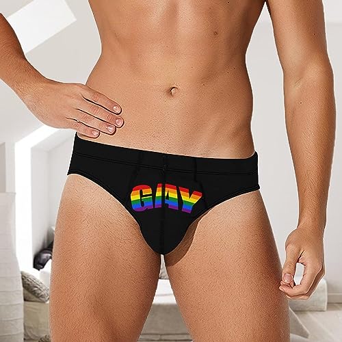 Gay Pride LGBT Men's Underwear Soft Low Rise Briefs Stretch Trunks Underpants2