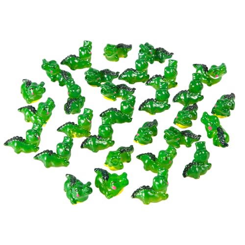 PEUTIER 30pcs Mini Resin Crocodile, 1.22 x 0.75 x 0.55 Inch Miniature Crocodile Statue Tiny Alligator Little Wildlife Animal Resin Figures Set for Garden Home Desktop Decoration Birthday Party Gift