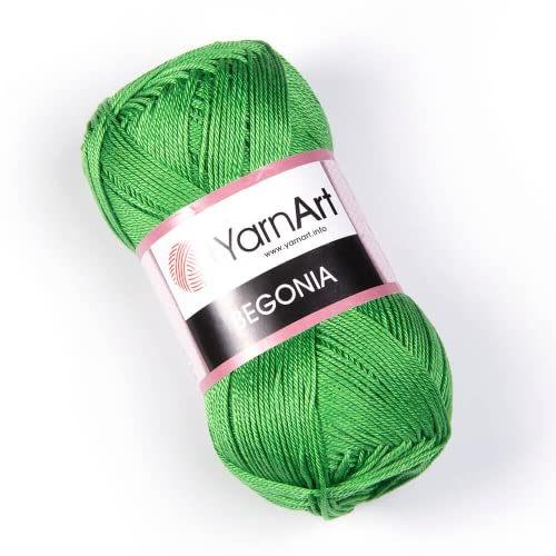 Image of YarnArt Begonia 100% Cotton, Pure Premium Soft Cotton for Knitting Crochet and Amigurumi, shiny colors 1.76 Oz (50g) / 185 Yrds (169m) (6332)