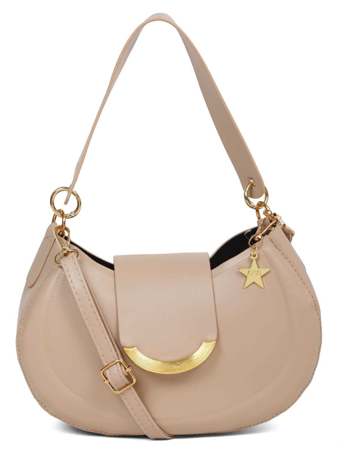APSIS Womens PU Leather Hobo Handheld Bag, PU Handbag with Long Adjustable Strap Handle, Solid Shoulder Bag Purse for Women and Girls | Khaki (B0DCSSYY7M) Amazon Price History, Amazon Price Tracker