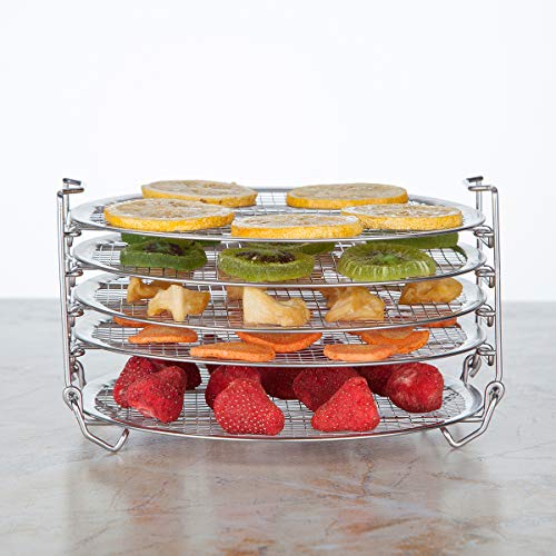 Kispog Dehydrator Rack For Ninja Foodi 6.5 & 8 qt, Instant Pot Duo Crisp 8 qt. Food Grade Stainless Steel - Thumbnail 4