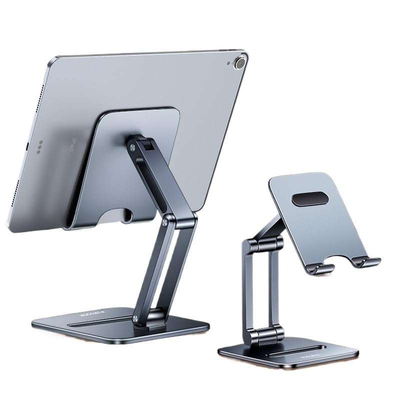 Tablet Pieghevole In Metallo Con Supporto For Telefono Cellulare Da Scrivania, Compatibile For IPhone | Compatto e pieghevole for riporlo, occupando poco spazio.(For Tablet)