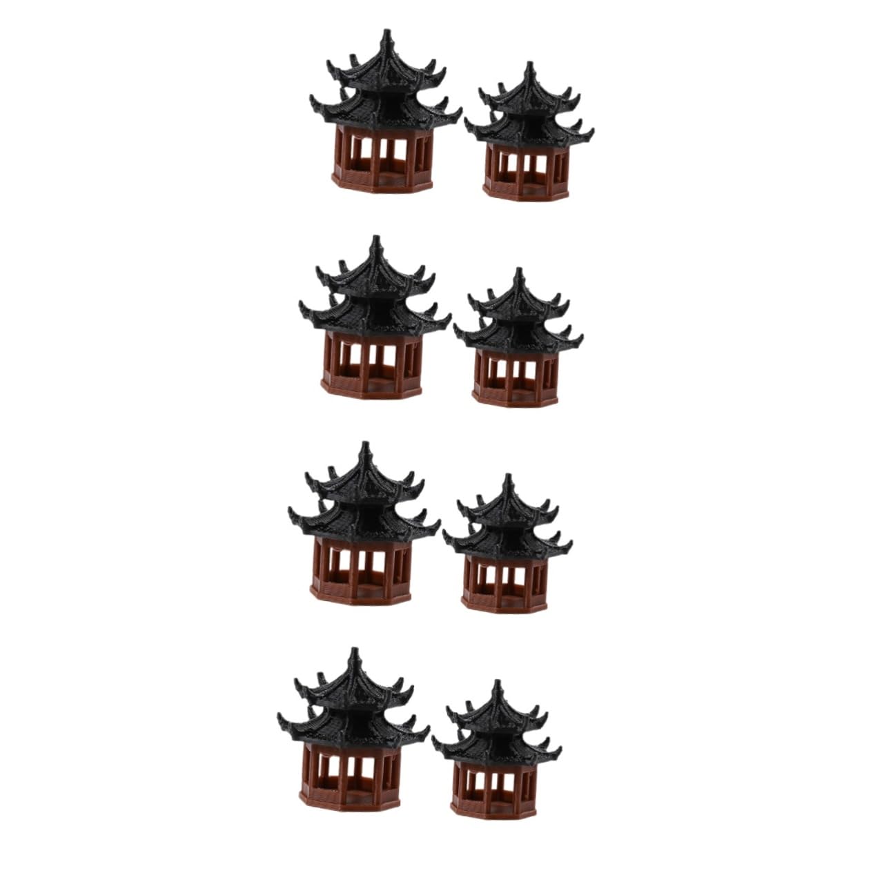 4 Set Padiglione Roccioso Mini Gazebo da Giardino Ornamentale Acquario Castello Decorativo Scenario A Forma di Acquario per Ornamenti Statua Decorazione 4 Pezzi*4